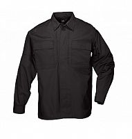 Тактическая рубашка RIPSTOP TDU, длинный рукав, цвет BLACK, (размер S)