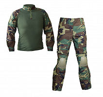 КОМПЛЕКТ Tactical Combat Uniform с наколенниками и налокотниками WOODLAND Size XL AS-UF0006W