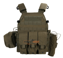 Жилет тактический олива EmersonGear LBT6094A style Plate Carrier w3 pouches/RG500D EM7440RG