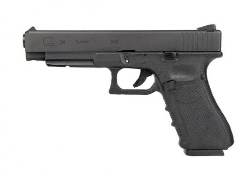 Модель пистолета (WE) GLOCK 34 gen4, металл слайд, сменные накладки, WE-G008B-BK / GP625B