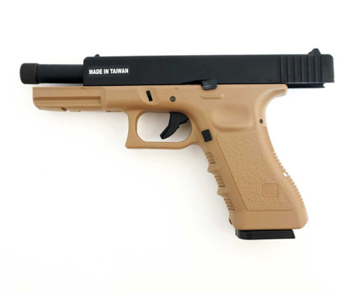Модель пистолета (KJW) GLOCK G17 GBB GAS, ствол с резьбой, мет. слайд KP-17-TBC.GAS фото 3