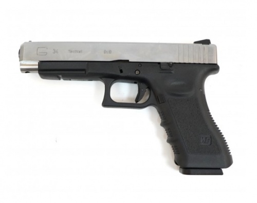 Модель пистолета (WE) GLOCK 34 gen3, металл слайд, WE-G008A-BK