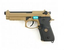 Модель пистолета (WE) M9A1 Navy, tan, металл, рельса WE-M009-TAN