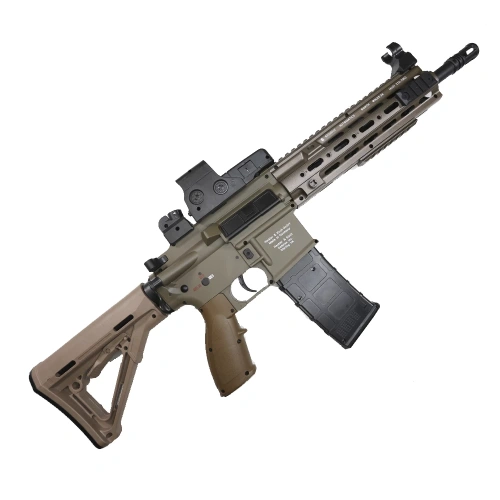 Модель автомата для гидробола RG HK416 с прицелом, песочный фото 9