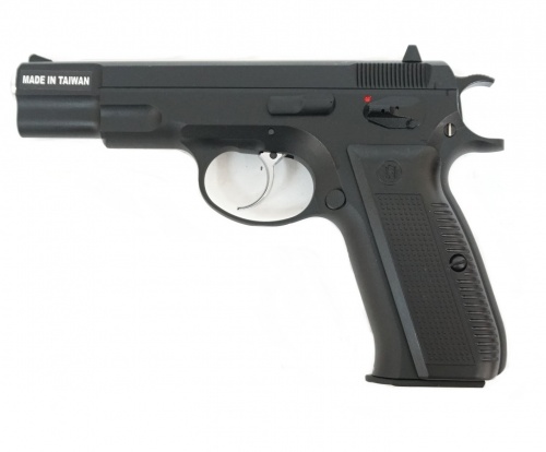 Модель пистолета (KJW) CZ 75 металл Black  KP-09 CO2