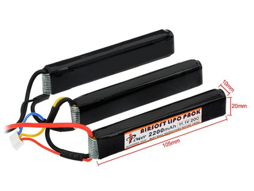 АКБ iPower 11.1V LiPO 2200mAh 20C трехлепестковый